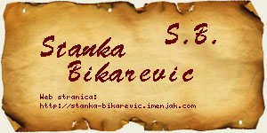Stanka Bikarević vizit kartica